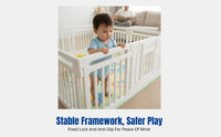 Infant Safety Playpen, Indoor Fence, Toddler Crawling Mat, Stable Lock, Non-slip Design