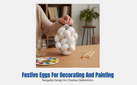 DIY Easter Coloring Eggs Hand-Painted Craft Toy for Kids, Creative Art Supplies