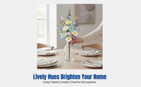 Easter Decor, Colorful Artificial Eucalyptus Oval Branch, Living Room Table Accent