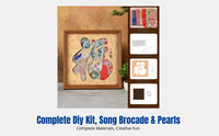 DIY Bead Painting Craft Kit, Song Brocade Fu Character Frame, Tradition-Inspired New Year Decor, Team Building, Salon Gift