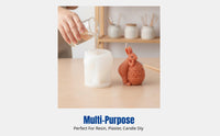 Easter Bunny Cute Bunny Shape, DIY Resin Plaster Candle, Multi-Purpose Decor