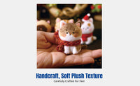Wool Felting Cat Kit, DIY Handmade Cat Plush Doll, Keychain, Birthday, Couple Gift, Car Hanging Decoration