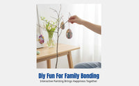 Easter Faux Egg Ornaments, DIY Hanging Painted Eggs, Creative Decorative Props