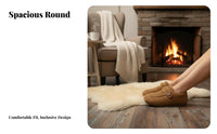 Vintage Plush Flat Women's Shoes, Retro Beijing Cloth Shoes, Cute Round foot Borken design, Warm Winter house shoes