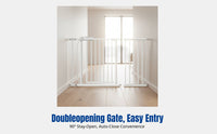 Toddler Gate, No-Drill Stairway Barrier, Indoor Pet Fence for Multiple Areas