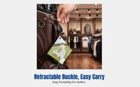 Retractable Sports Towel, Fastener, Digital Elegant Print, PU Material, Multi-Use Ball and Club Cleaning Cloth