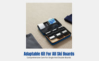 Ski Waxing Brush Set, Horsehair & Nylon, Edge Sharpening, Complete Snowboard & Ski Care Tools