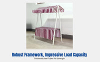Outdoor Folding Display Stand, Market Stall Cart, Portable Carbon Steel Rack for Night Market, Temporary Events, Multi-Scene Use