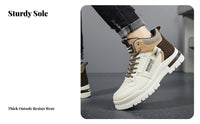 Men's ankle Boots, discreet Height Increasing 6cm, Thick Sole, Wear-Resistant, British design