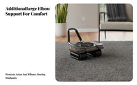 Ab Wheel, 4-Wheel Automatic Return, Home Fitness Equipment, Wide Elbow Support, Quiet Design