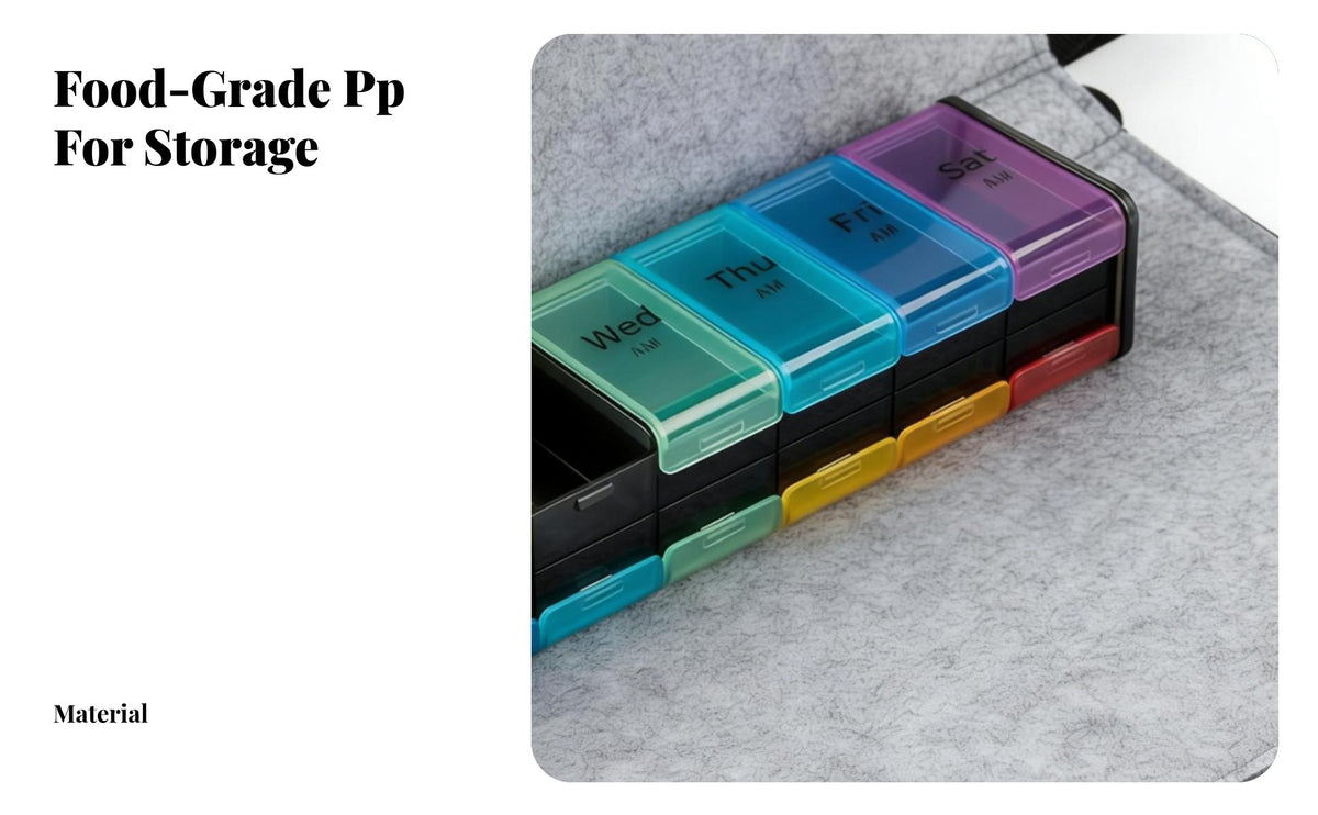 Double-Tier Box, 14 Compartments, Portable, Large Capacity, Colorful