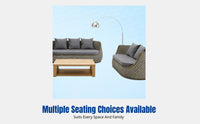 Outdoor Rattan Sofa, Modern Designer Round Lounge Chair, Balcony Patio Garden Furniture