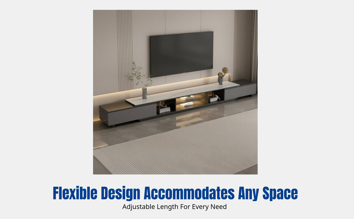 Modern Minimalist TV Cabinet, Adjustable Storage Unit, Living Room Furniture, Small Space Solution, Luxury Design