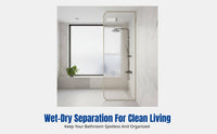 Bathroom Partition Screen, Glass Divider, Slim Stainless Steel Frame, Shower Wet and Dry Separation, Modern Minimalist
