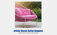 Rope Woven Single Sofa, Outdoor Lounge Chair, Modern Rattan Furniture, Suitable for Villa, Retreat, Garden