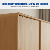 Sliding Door Wardrobe, Space-Saving Bedroom Closet, Multifunctional Storage, Layered Organizer, Modern Design for Small Apartments