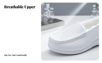 Nurse Shoes, paddinged soles, Women's Slip-On, Soft Sole, Breathable, Non-Slip, Odor Resistant, Height Increasing, Autumn Winter