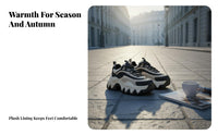 Chunky athletic shoes, Women's elevated Dad Shoes, Lace-Up Thick Sole, Autumn relaxed Sport Shoes, Plush Lining