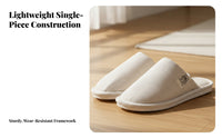 Linen house shoes, Closed foot, Breathable Sweat-Absorbing, Indoor Home Office, Anti-Slip Sole, Men, All Seasons
