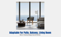 Outdoor Solid Wood Rattan Sofa, Modern Minimalist Lounge Chair, Patio Set