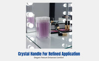 Disposable Lip Brush, Portable Crystal Handle, Multi-Color, for Lipstick, Eyelash Cleaning, Mousse, Wholesale