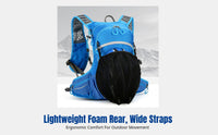 Cycling Backpack for Outdoor Sports, Water-Resistant Multifunctional Ski Bag, Reflective Strips, Lightweight Running Pack