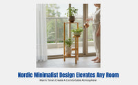 Sturdy Wooden Plant Shelf, Multi-Tier Indoor Rack, Minimalist Floor Stand for Succulents