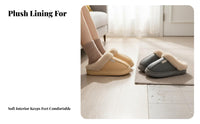 Winter house shoes, Waterproof Anti-Slip Thick Sole, pair Indoor Plush Shoes, Women Men, Quiet Design
