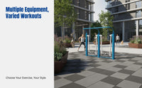 Outdoor Fitness Equipment, Chin-Up Bar, Community Square Gym Path, Sturdy Steel Frame