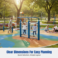 Outdoor Fitness Equipment, Chin-Up Bar, Community Square Gym Path, Sturdy Steel Frame