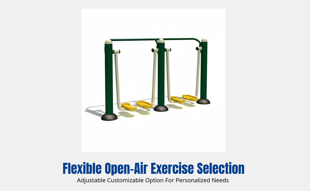 Outdoor Fitness Equipment for Seniors, Community Garden Strolling Machine, Galvanized Path Trainer