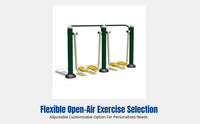Outdoor Fitness Equipment for Seniors, Community Garden Strolling Machine, Galvanized Path Trainer
