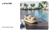 Men's Summer Foam Sandals, Slip-On, Anti-Slip, Odor Resistant, Soft Sole, Beach & Driving Shoes