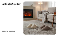 Cotton house shoes, pair Indoor Winter Plush House Shoes, Anti-Slip Thick Sole, Soft Warm Fleece