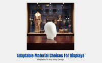 Mannequin Head Electroplated Display Stand Unisex Hat Wig Holder for Shop