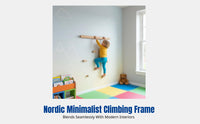 Kids Indoor Wooden Climbing Board, Home Climbing Frame, Rock Wall, Fitness Training Equipment