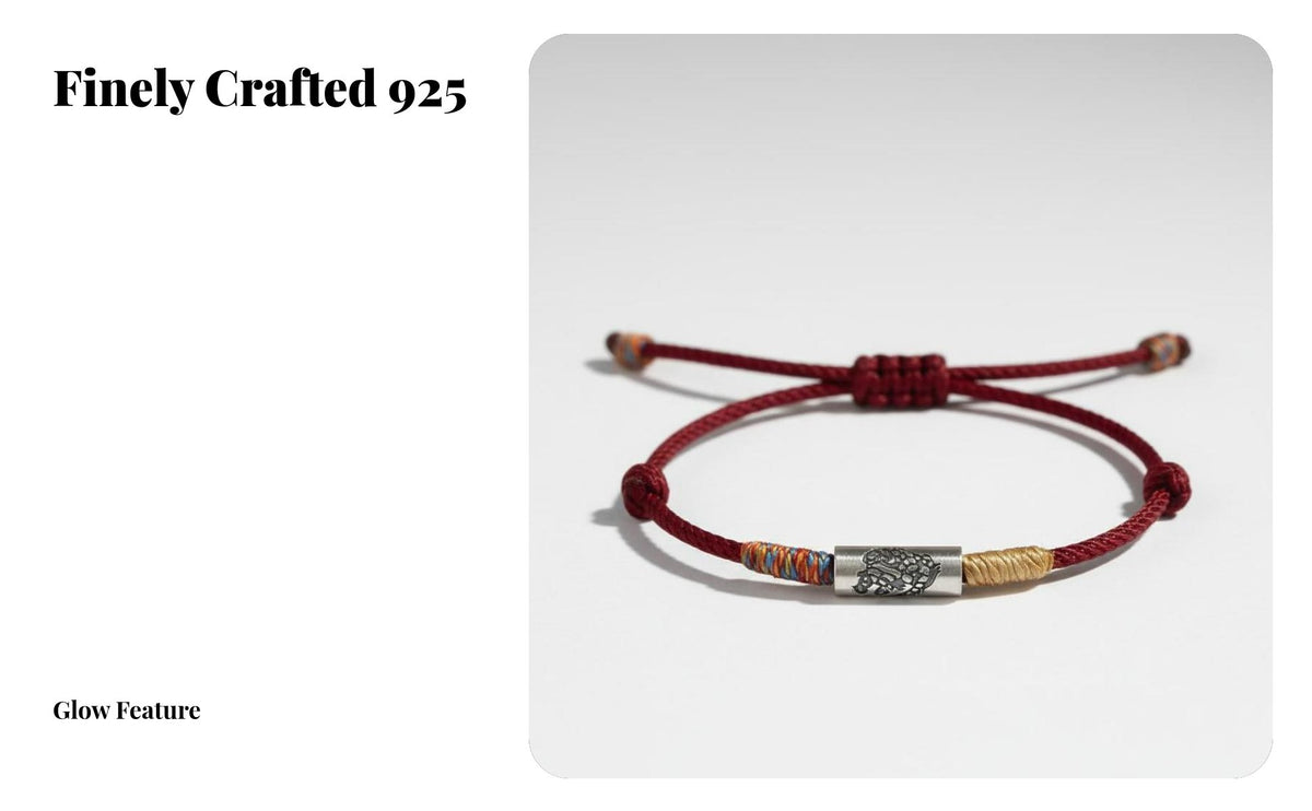 fine silver Zodiac Horse Red String Bracelet, Adjustable Handmade fortunate trinket for Women, Year of the Horse