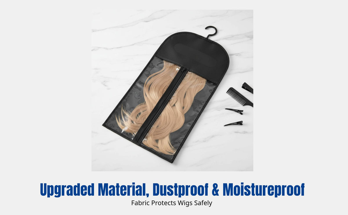 Wig Bag, Non-Woven Dustproof Storage, PVC Closure, Multi-Color, Custom Branding, Hairpiece Packaging