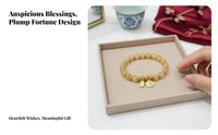 Gold-Tone fortunate Wealth Bracelet, Crystal Beads, New Chinese design, Women, Gift