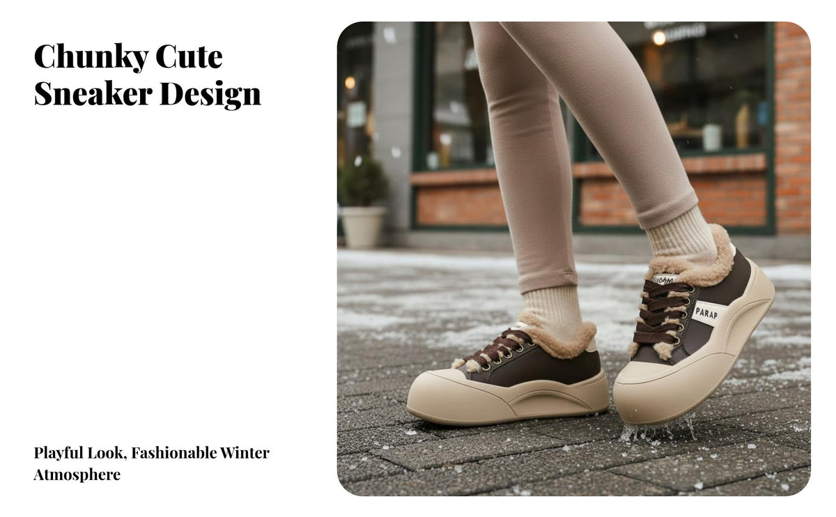 super Soft Chunky shoes, Fleece Lined, Warm Thick Sole, Non-Slip, Women, Winter 2025, Lamb Fleece, comfortable