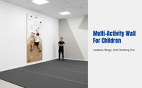 Indoor Kids Climbing Wall, Wooden Interactive Training, Kindergarten, Gym, Playroom