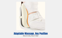 Spine Massager Pad, Neck and Shoulder Kneading Massage Pillow, Heated, Multifunctional, Home Use, Cordless, Leather Cover
