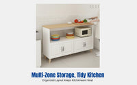 Kitchen Storage Rack, Multitier Floor Cabinet, Food Prep Table, Modern Organizer, Multi-Functional Cupboard