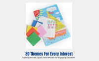 Foam Sticker Art Kit for Kids, DIY 3D Craft, Creative Creature Vehicle Theme, Random Designs