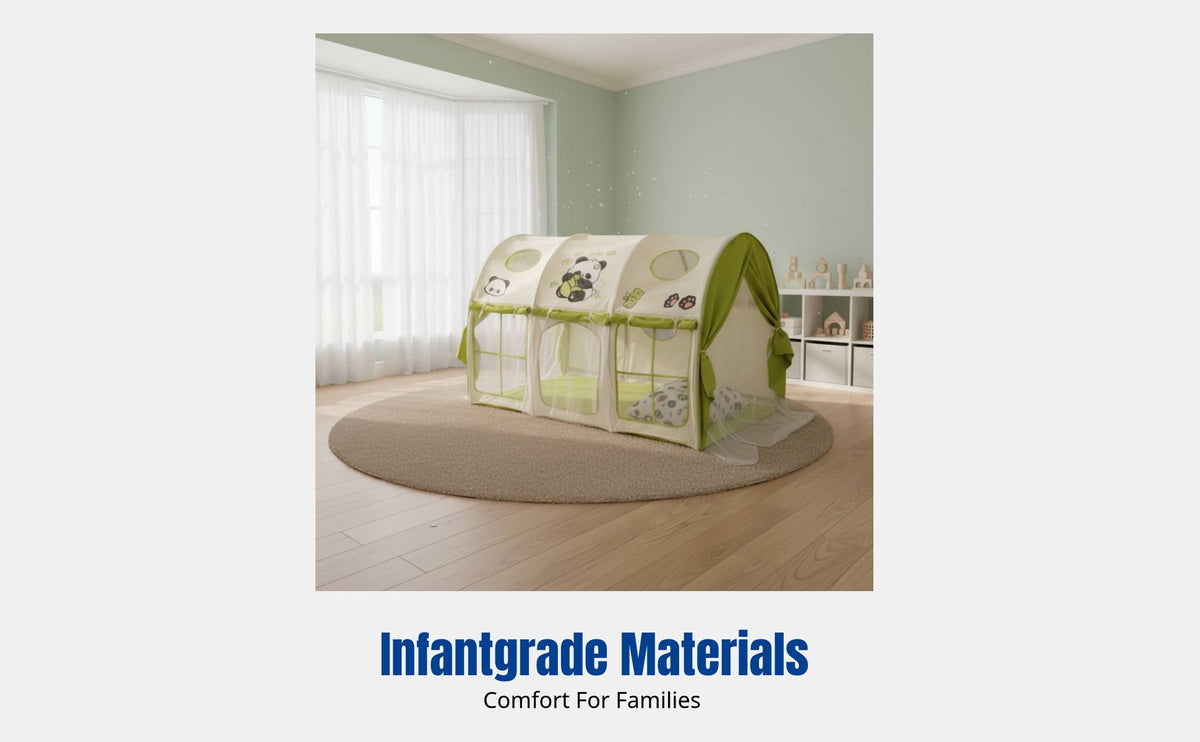 Kids Indoor Tent, Large Mesh Playhouse, Secret Base, Bed Cover, Cartoon Design for Boys and Girls