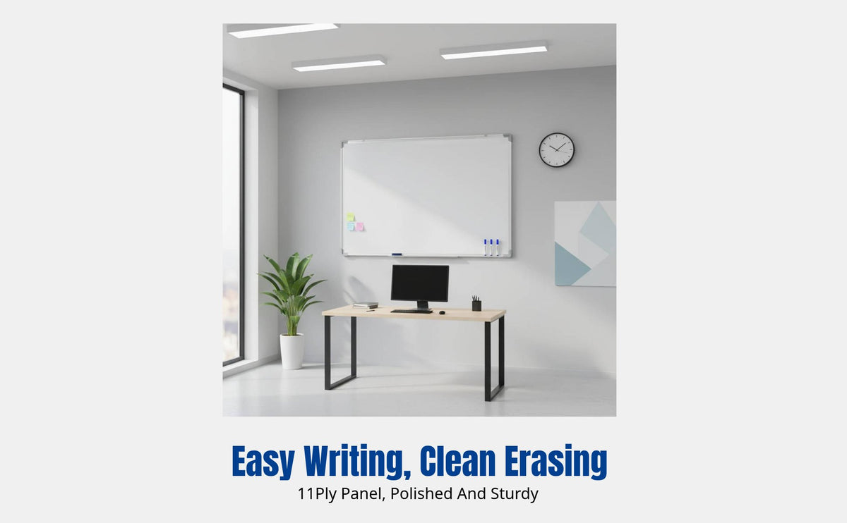 Double-Sided Magnetic Whiteboard, Wall-Mounted, Removable, Office, Home, Teaching, Polished Surface