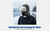 Winter Cycling Trapper Hat, Windproof Down Face Cover, Outdoor Sports, Unisex Thermal Ear Protection