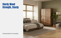 Sliding Door Wardrobe, Space-Saving Bedroom Storage, Multifunctional Organizer for Small Apartments, Adjustable Shelves, Modern Design