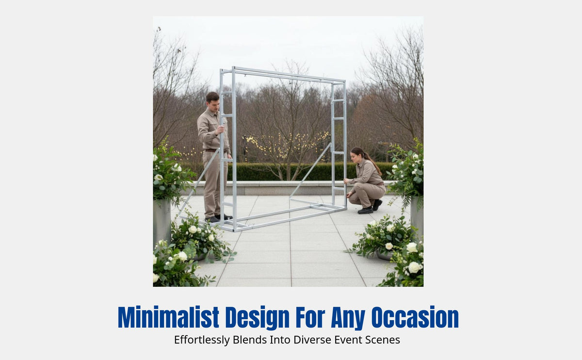 Metal Stage Frame, Adjustable Backdrop Stand, Wedding Outdoor Setup, Telescopic Rod, Simple Design