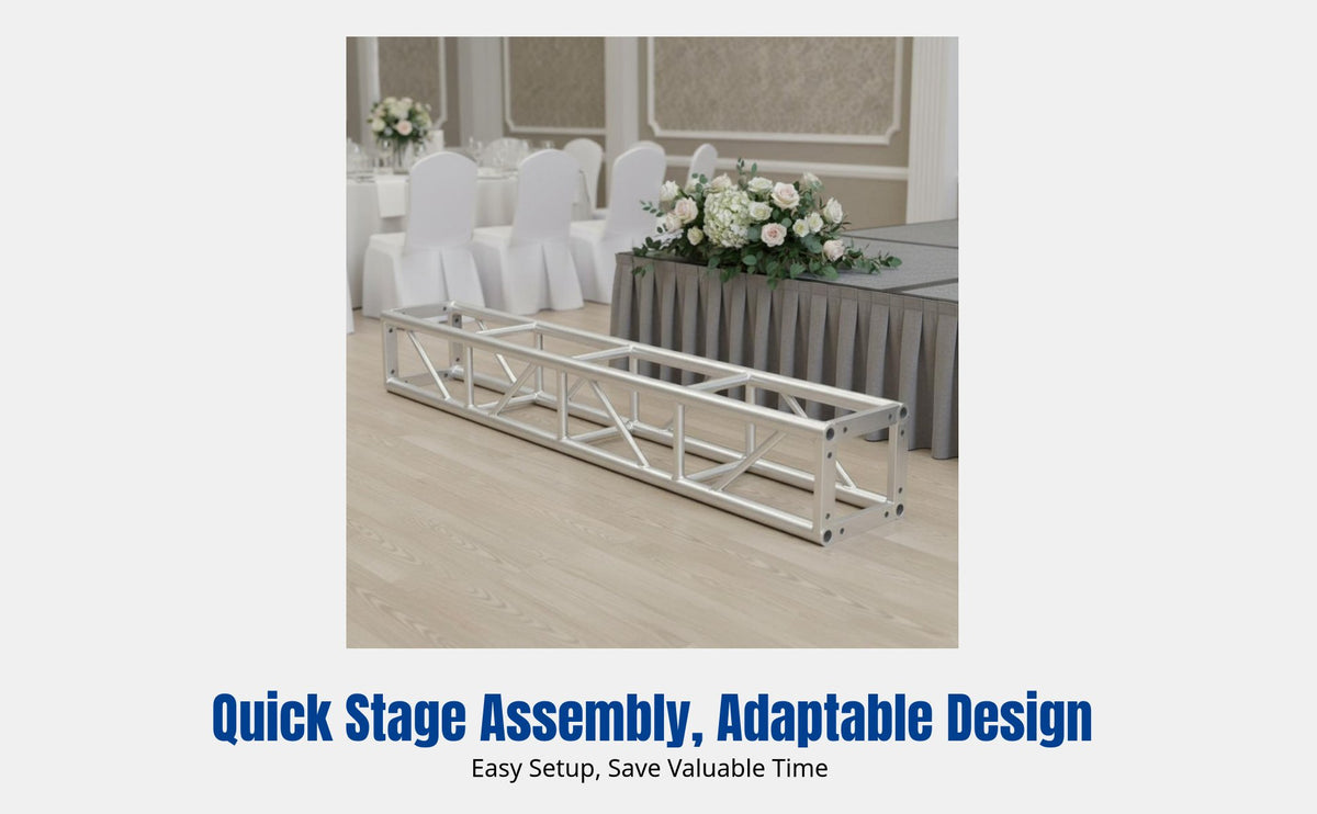 Thickened Aluminum Alloy Frame, Gable Roof Stage Structure, Adjustable Lighting Truss for Weddings, Events, Performances